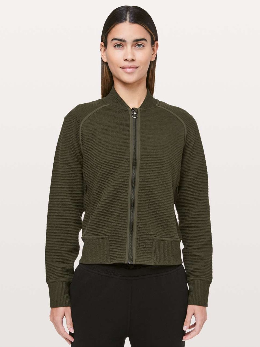 Lululemon On Repeat Bomber Dark Olive size 2